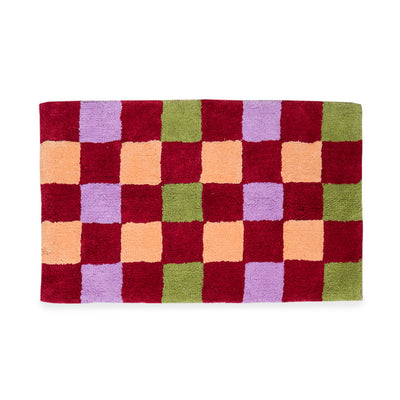 Paper Plane - Mosey Me - Winter Checkers Bath Mat