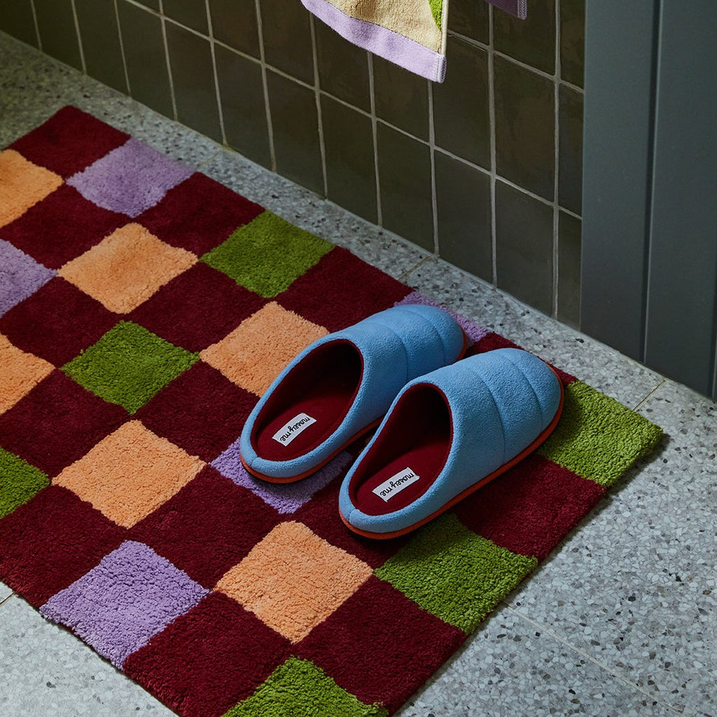 Paper Plane - Mosey Me - Winter Checkers Bath Mat