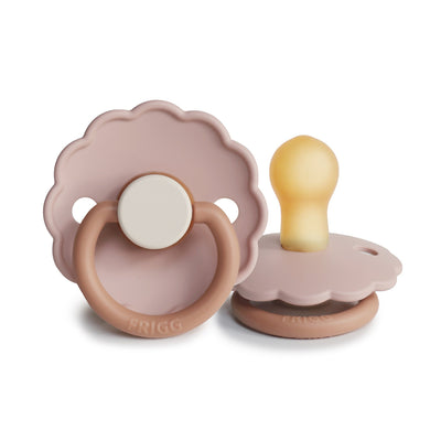 Daisy Pacifier Set - Biscuit