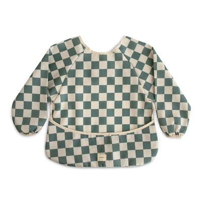 Long Sleeve Bib - Olive Checkers