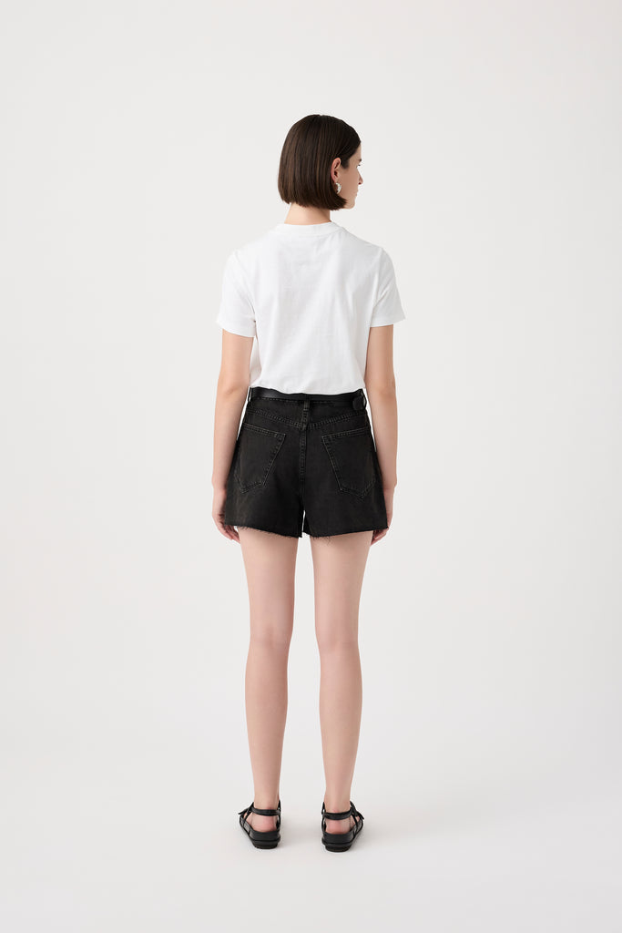 Annie Classic Denim Shorts - Aged Black