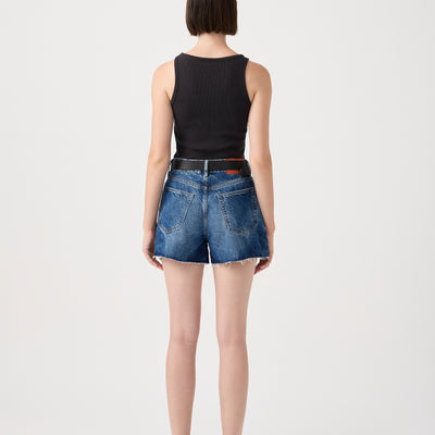 Annie Classic Denim Shorts - Aged Blue