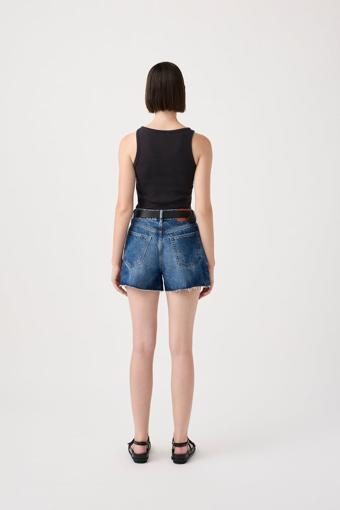 Annie Classic Denim Shorts - Aged Blue