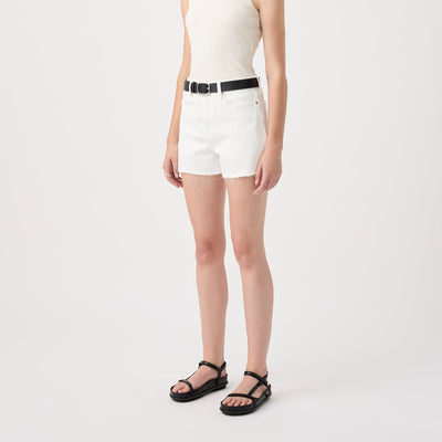 Annie Classic Denim Shorts - Soft White