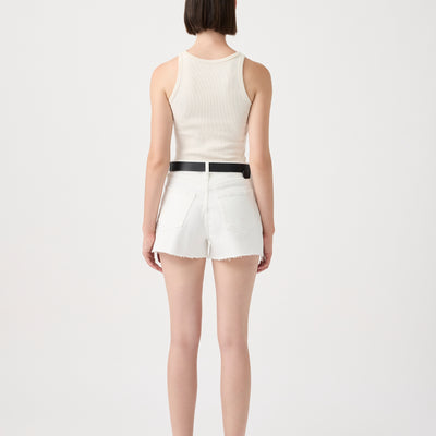 Annie Classic Denim Shorts - Soft White