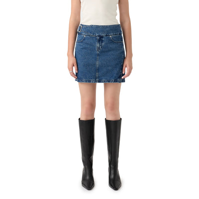 Marine Denim Mini Skirt - Dusk