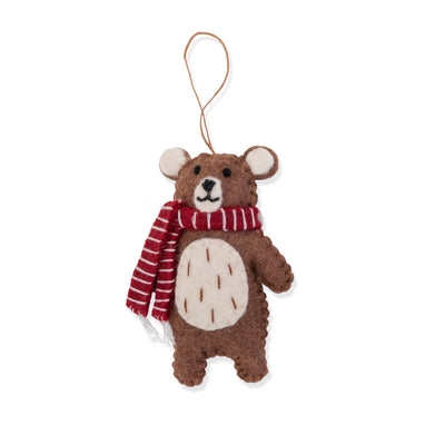 Christmas Decoration - Bear Wearing Scarf