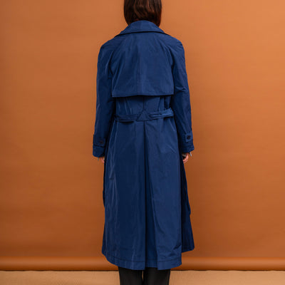 Paper Plane - Penny Sage - Sunshower Nylon Trench Coat - Mary Blue