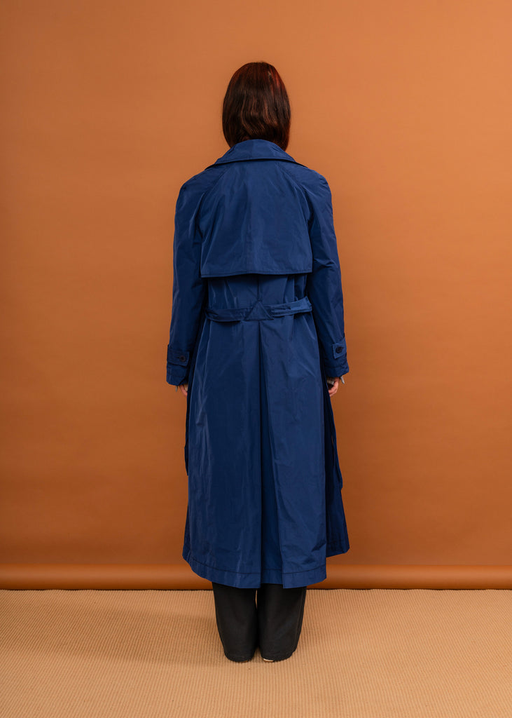 Paper Plane - Penny Sage - Sunshower Nylon Trench Coat - Mary Blue