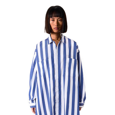 Fredrick Shirt - Blue Lapis & White Stripe