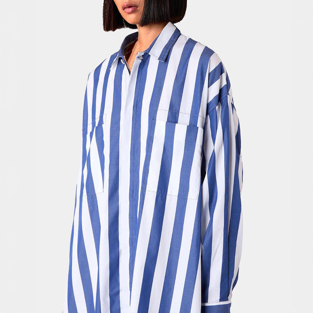 Fredrick Shirt - Blue Lapis & White Stripe