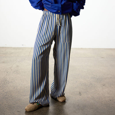 Marc Pants - Blue & Cream Stripe