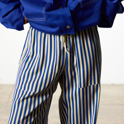 Marc Pants - Blue & Cream Stripe