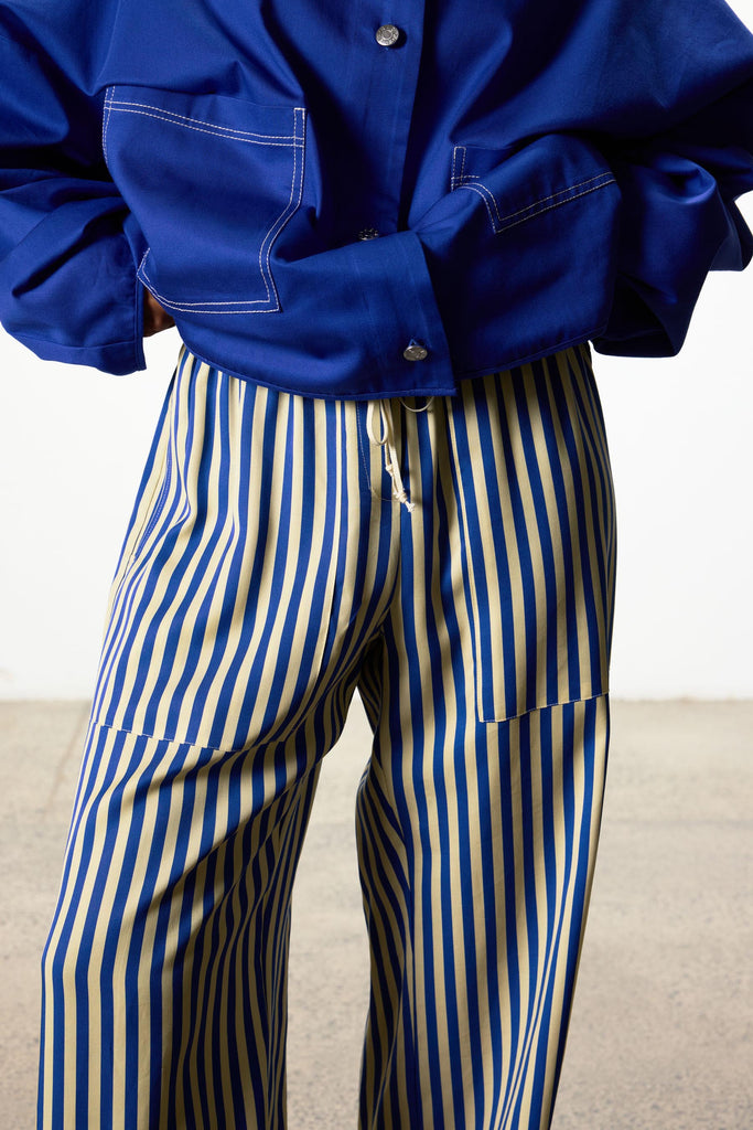 Marc Pants - Blue & Cream Stripe