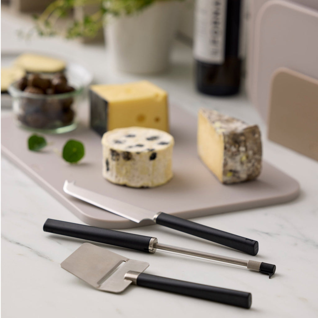 3 Piece Cheese Set - Black