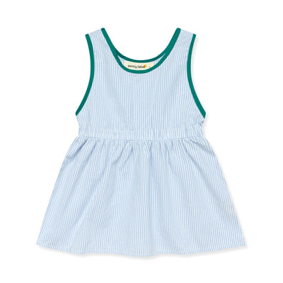 Stripe Pinafore Dress - Blue