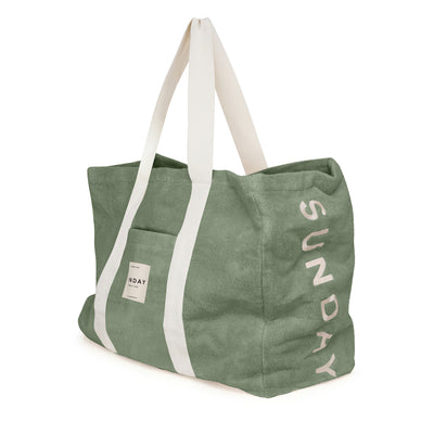 Towelling Beach Bag - Tallow