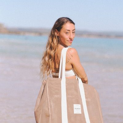 Mesh Beach Bag - Husk