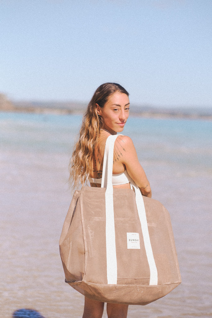 Mesh Beach Bag - Husk