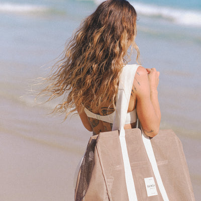 Mesh Beach Bag - Husk