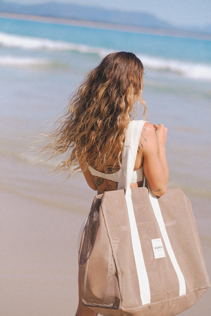 Mesh Beach Bag - Husk