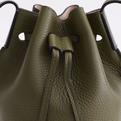 Bobb Bucket Bag - Olive Pebbled Leather