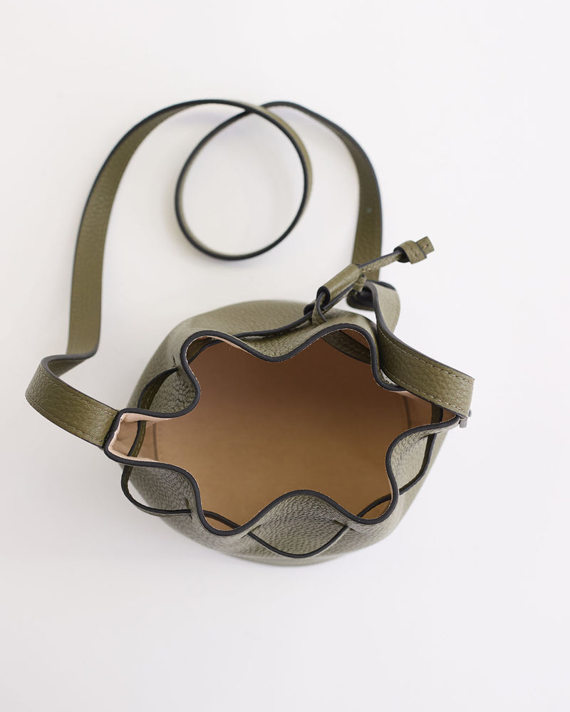 Bobb Bucket Bag - Olive Pebbled Leather