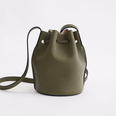 Bobb Bucket Bag - Olive Pebbled Leather