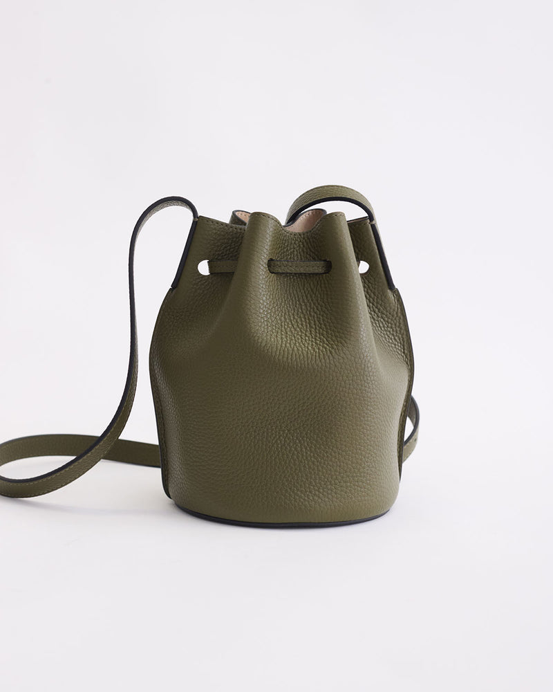 Bobb Bucket Bag - Olive Pebbled Leather