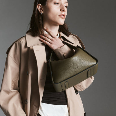 Clementine Bag - Olive Pebbled Leather