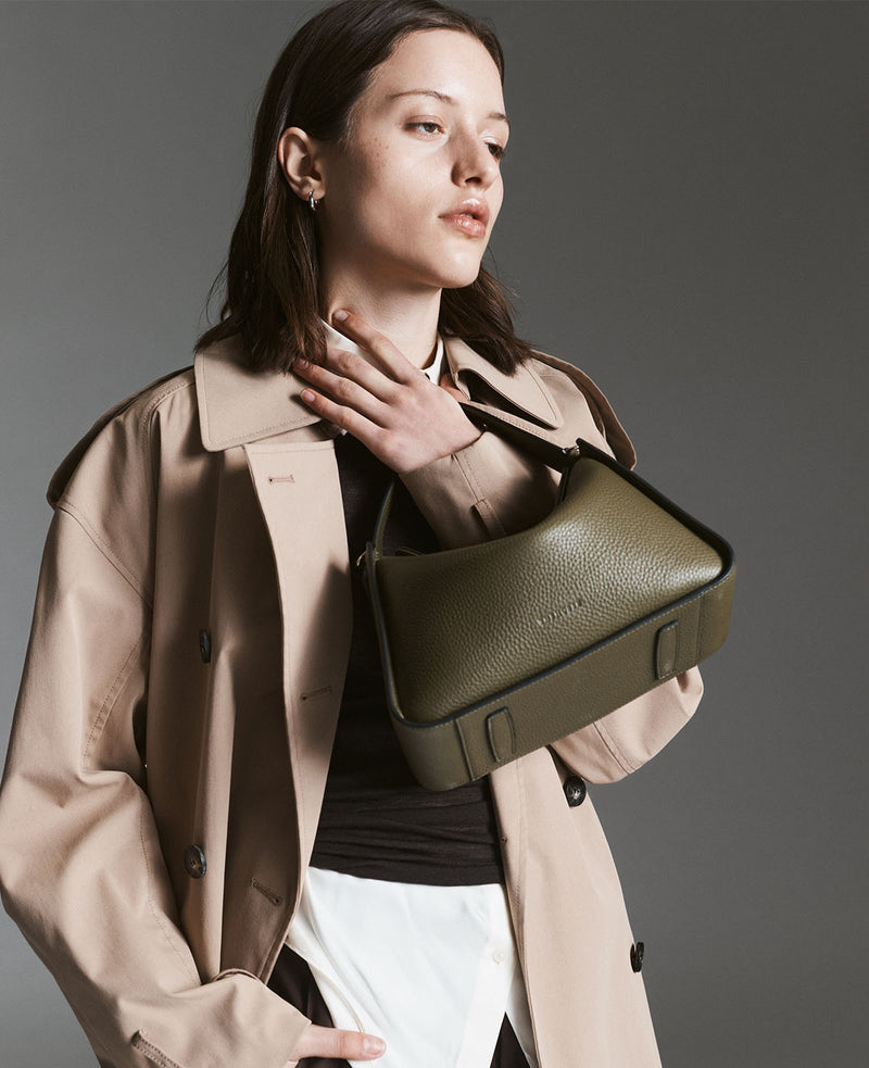 Clementine Bag - Olive Pebbled Leather