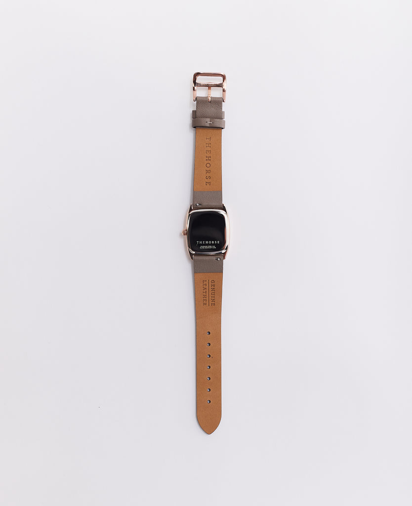 Paper Plane - The Horse - Dress Watch - Rose Gold, White Face, Dark Grey Leather