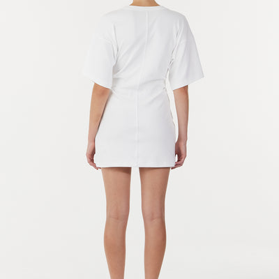 Momentum Tee Mini Dress - White