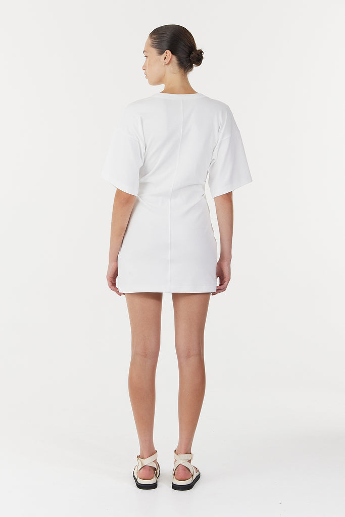 Momentum Tee Mini Dress - White