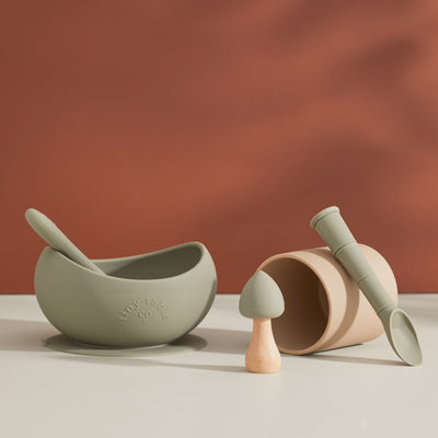 Bowl & Spoon Set - Olive