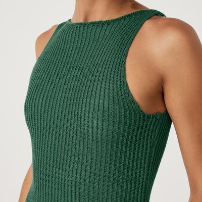 Emerald Crochet Dress