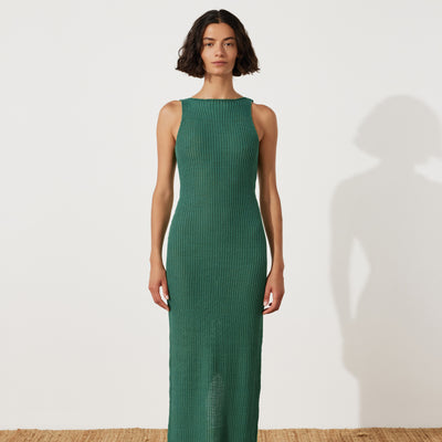 Emerald Crochet Dress