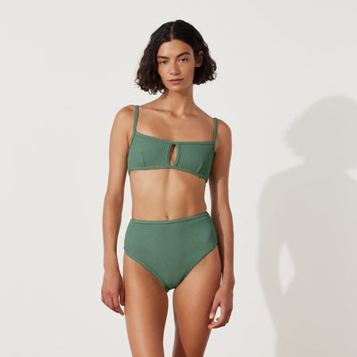 Emerald Textured High Waist Bikini