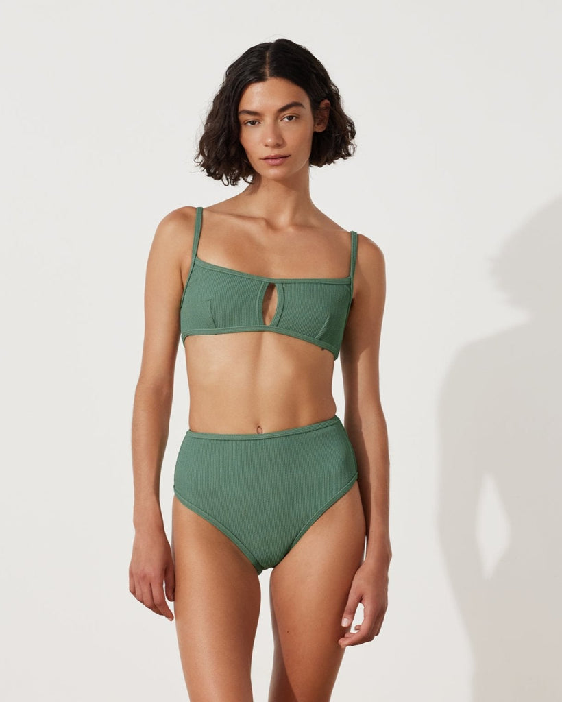 Emerald Textured High Waist Bikini