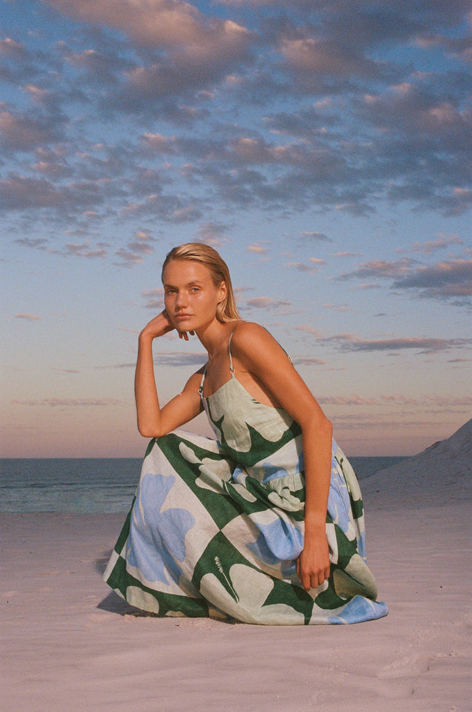 Hibiscus Linen Dress