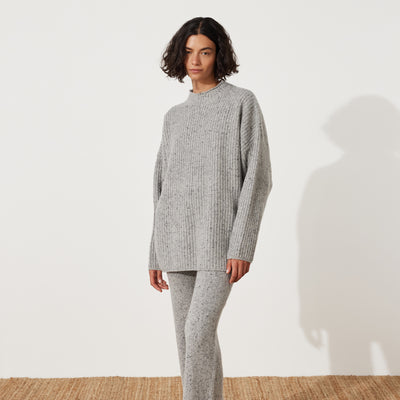 Paper Plane - Zulu & Zephyr - Merino Wool Blend Knit Jumper - Mist Grey