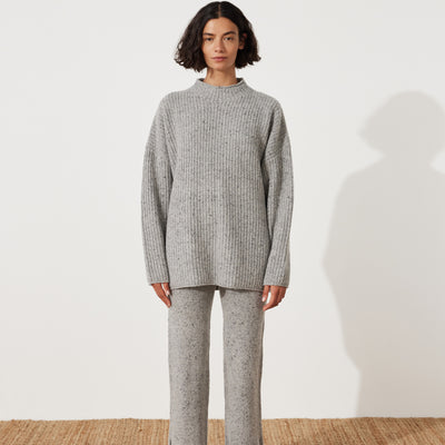 Paper Plane - Zulu & Zephyr - Merino Wool Blend Knit Jumper - Mist Grey