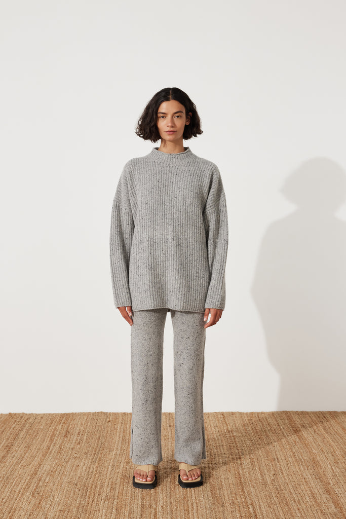 Paper Plane - Zulu & Zephyr - Merino Wool Blend Knit Jumper - Mist Grey