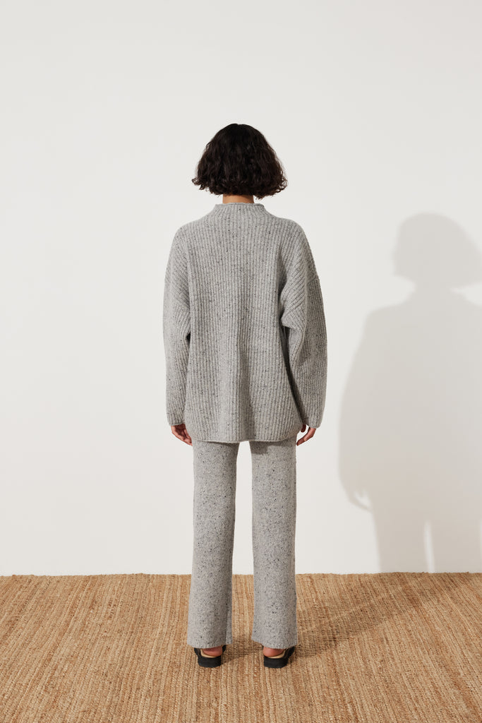 Paper Plane - Zulu & Zephyr - Merino Wool Blend Knit Jumper - Mist Grey