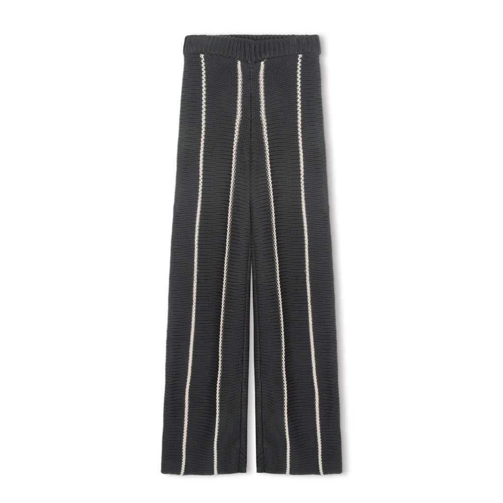 Charcoal Stripe Knit Pants