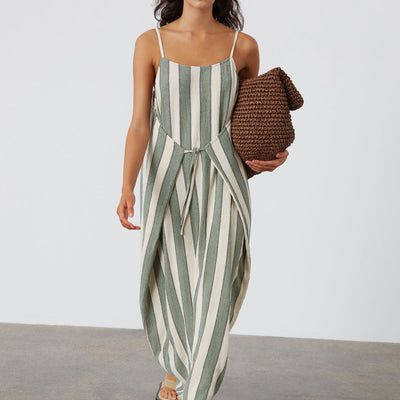 Eucalyptus Stripe Convertible Dress