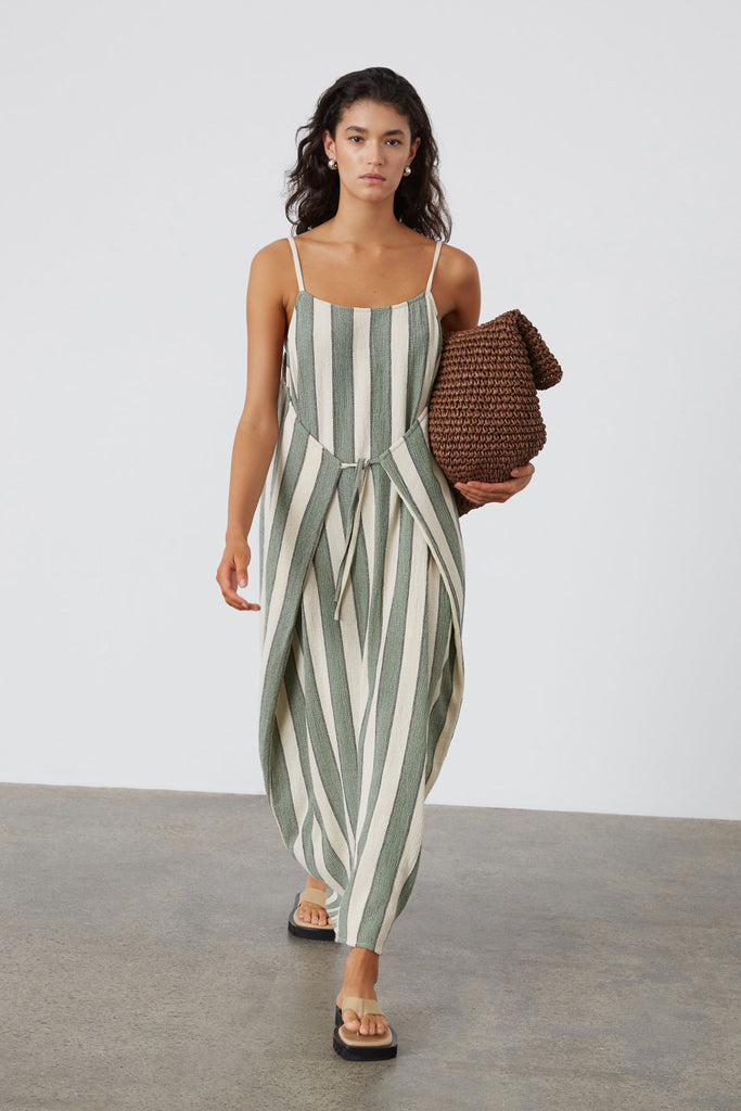 Eucalyptus Stripe Convertible Dress