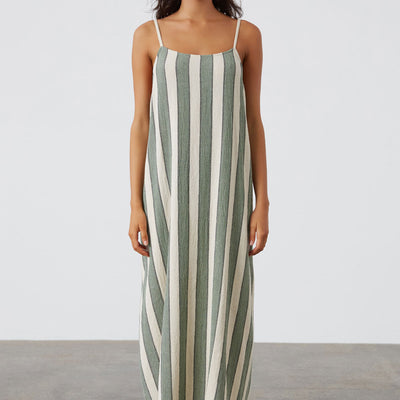 Eucalyptus Stripe Convertible Dress