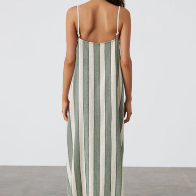 Eucalyptus Stripe Convertible Dress