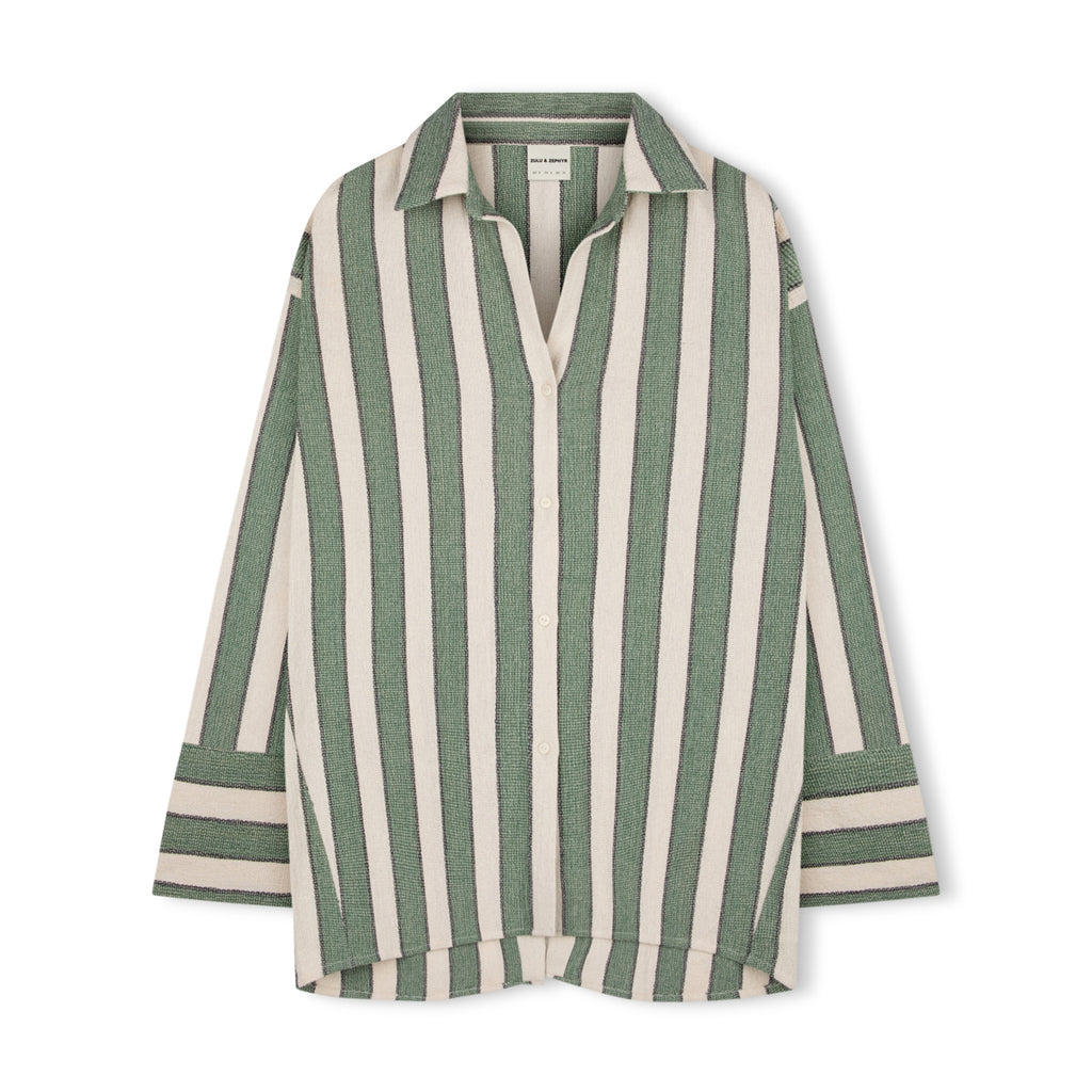 Eucalyptus Stripe Tie Shirt